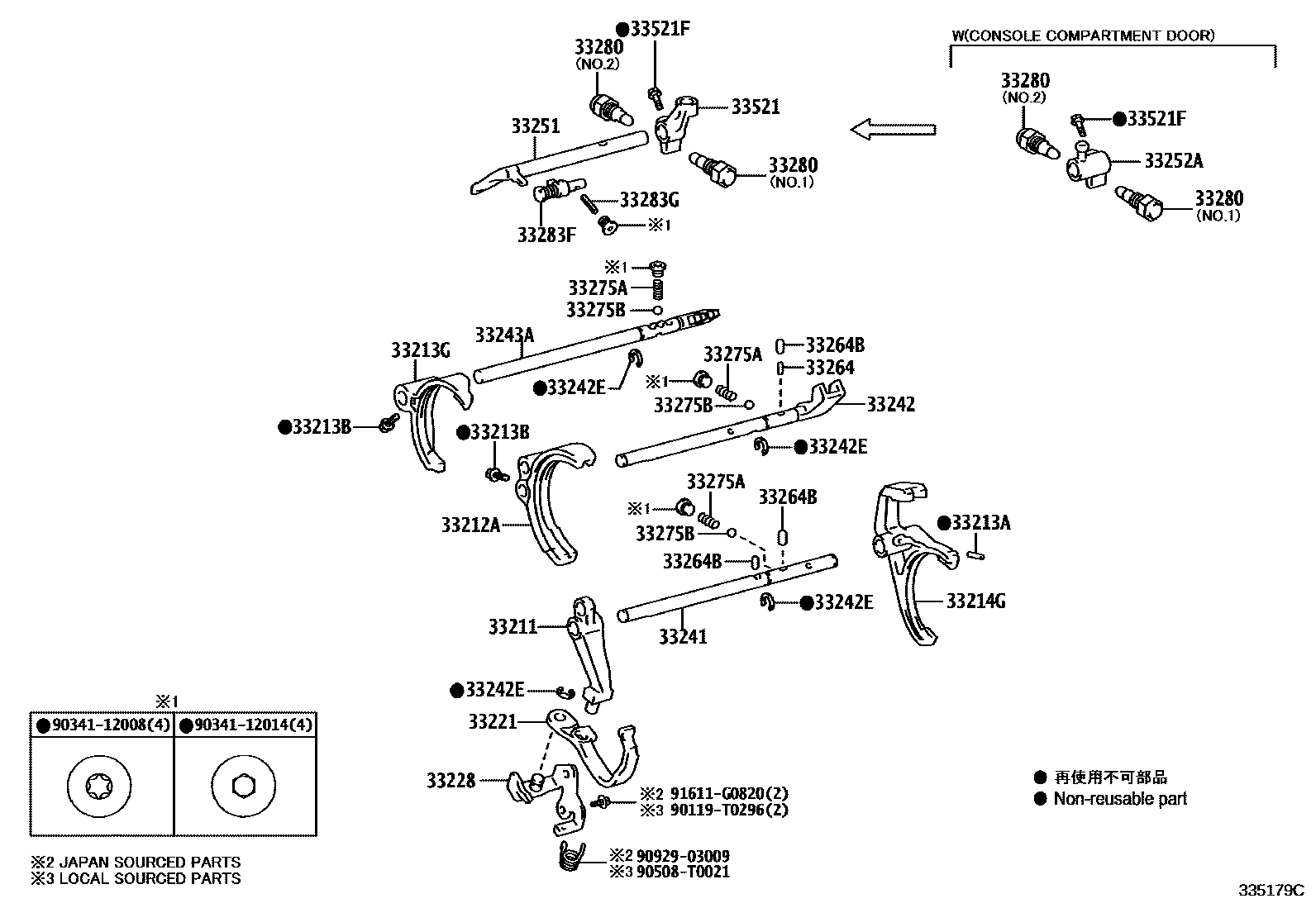 3307 — GEAR SHIFT FORK & LEVER SHAFT (MTM)