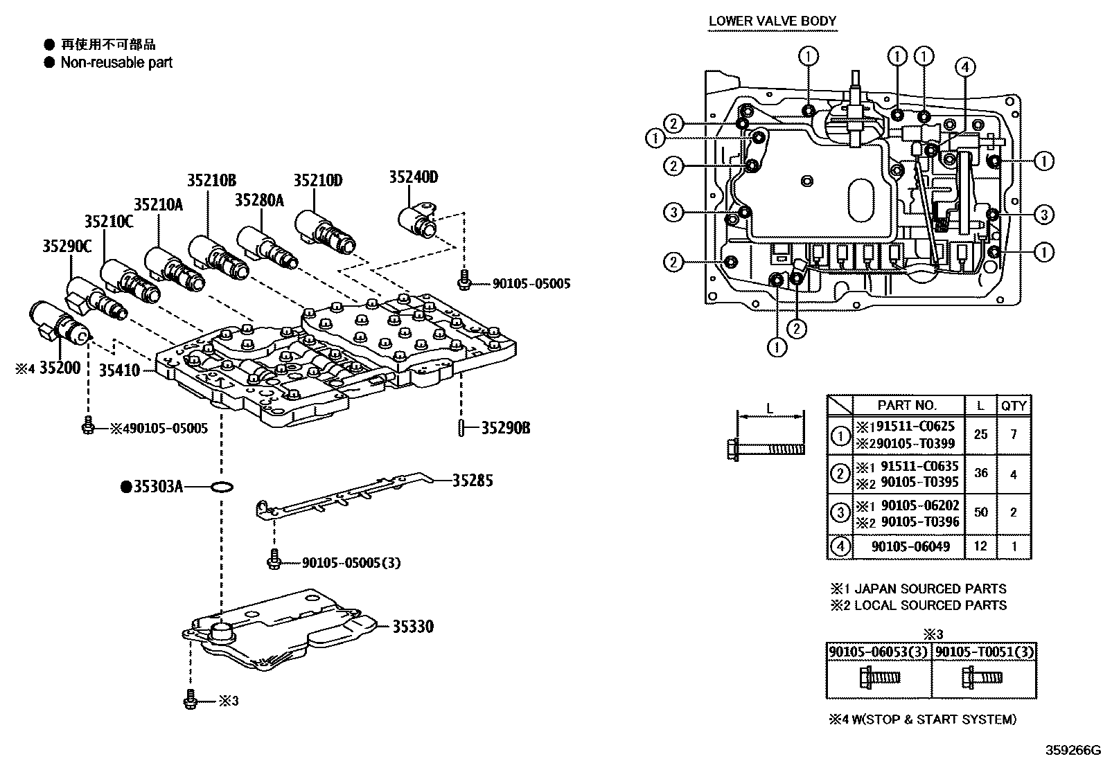 3512 — VALVE BODY & OIL STRAINER (ATM)