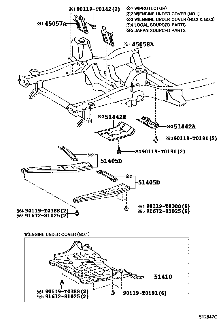 5152 — SUSPENSION CROSSMEMBER & UNDER COVER