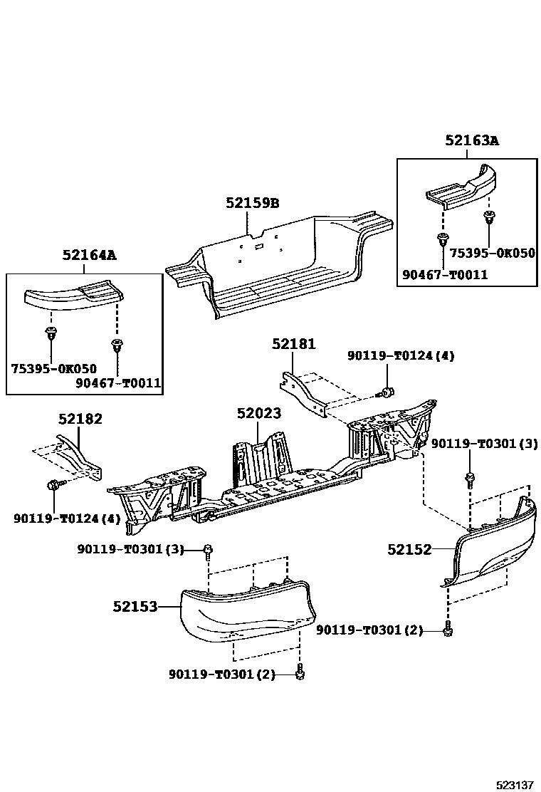 5253 — REAR BUMPER & BUMPER STAY