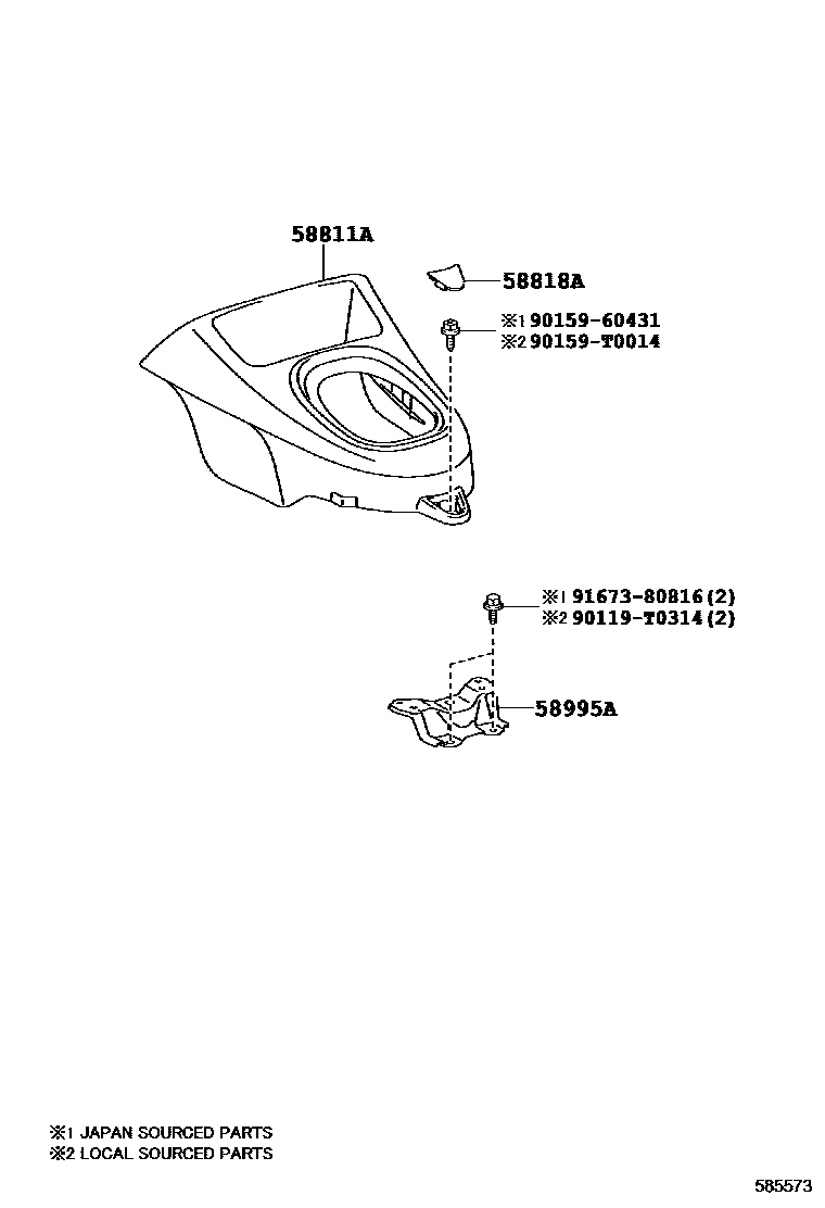 5855 — CONSOLE BOX & BRACKET