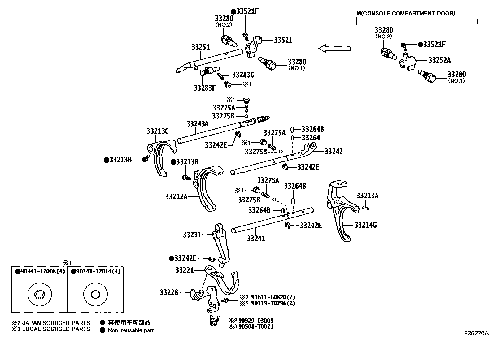 3307 — GEAR SHIFT FORK & LEVER SHAFT (MTM)