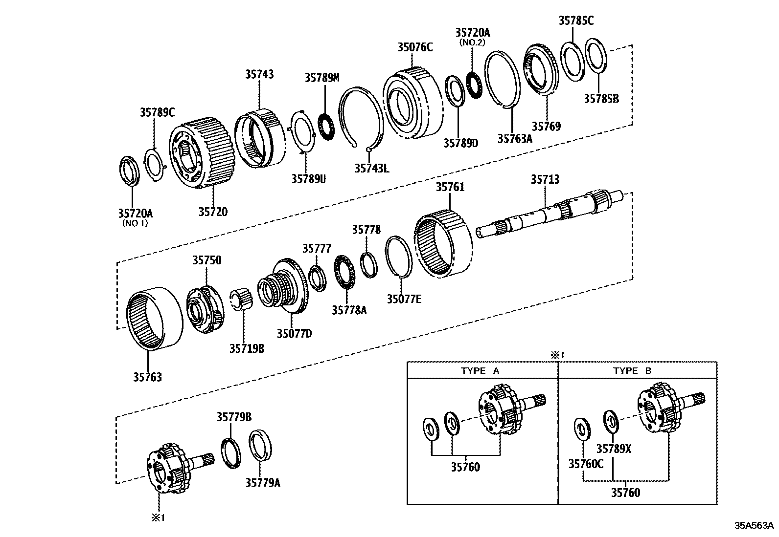 3510 — PLANETARY GEAR, REVERSE PISTON & COUNTER GEAR(ATM)