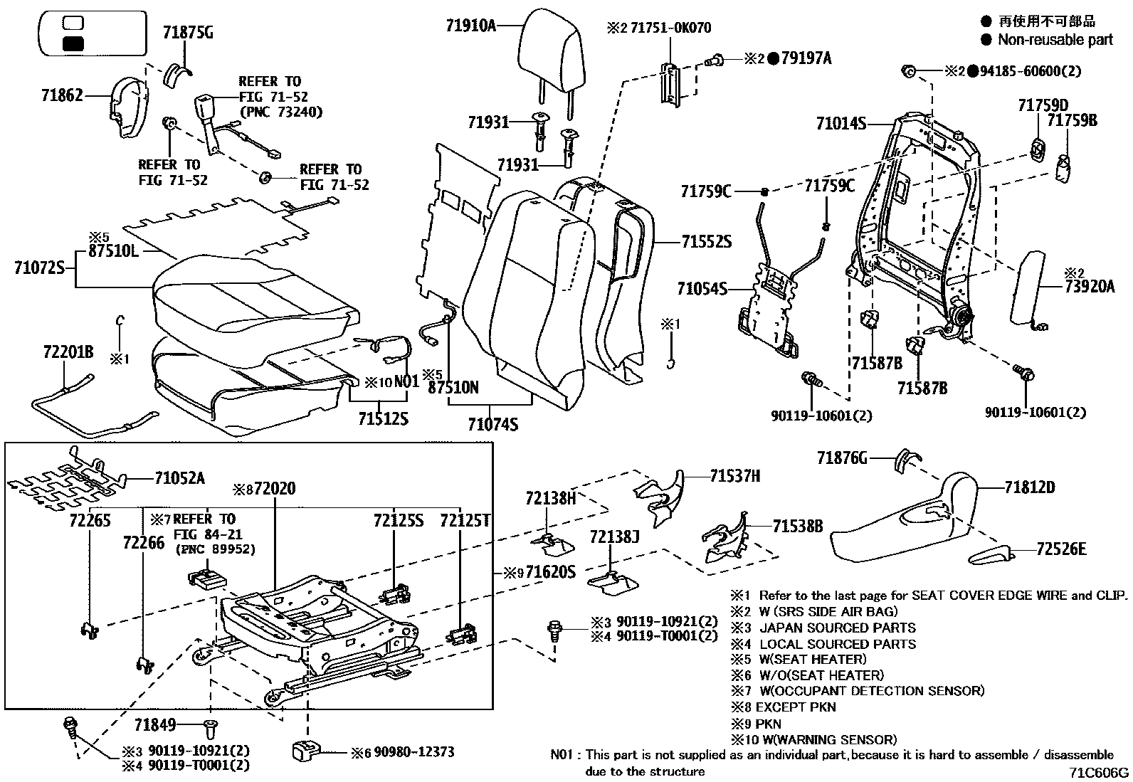 7151 — SEAT & SEAT TRACK