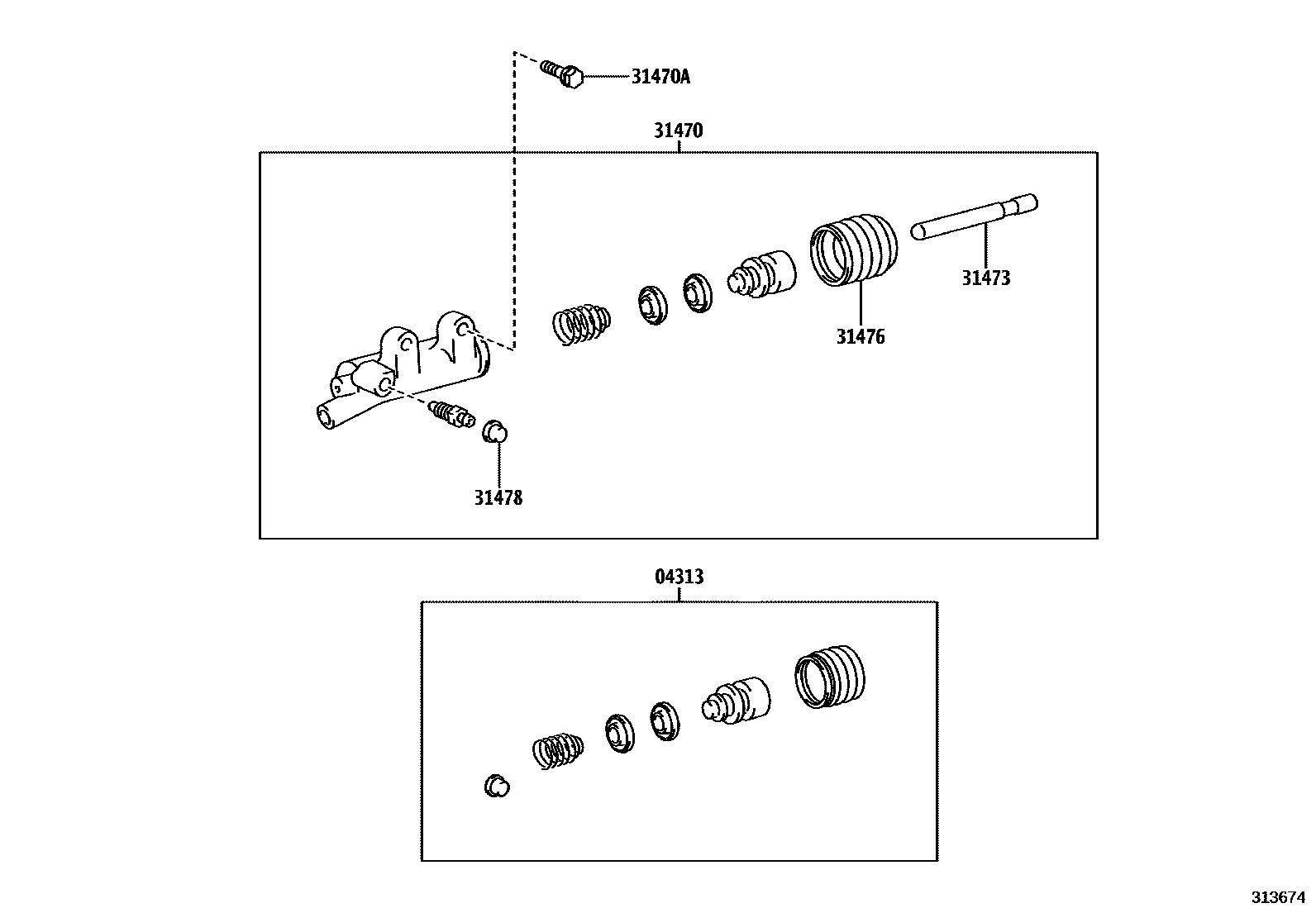 3105 — CLUTCH RELEASE CYLINDER