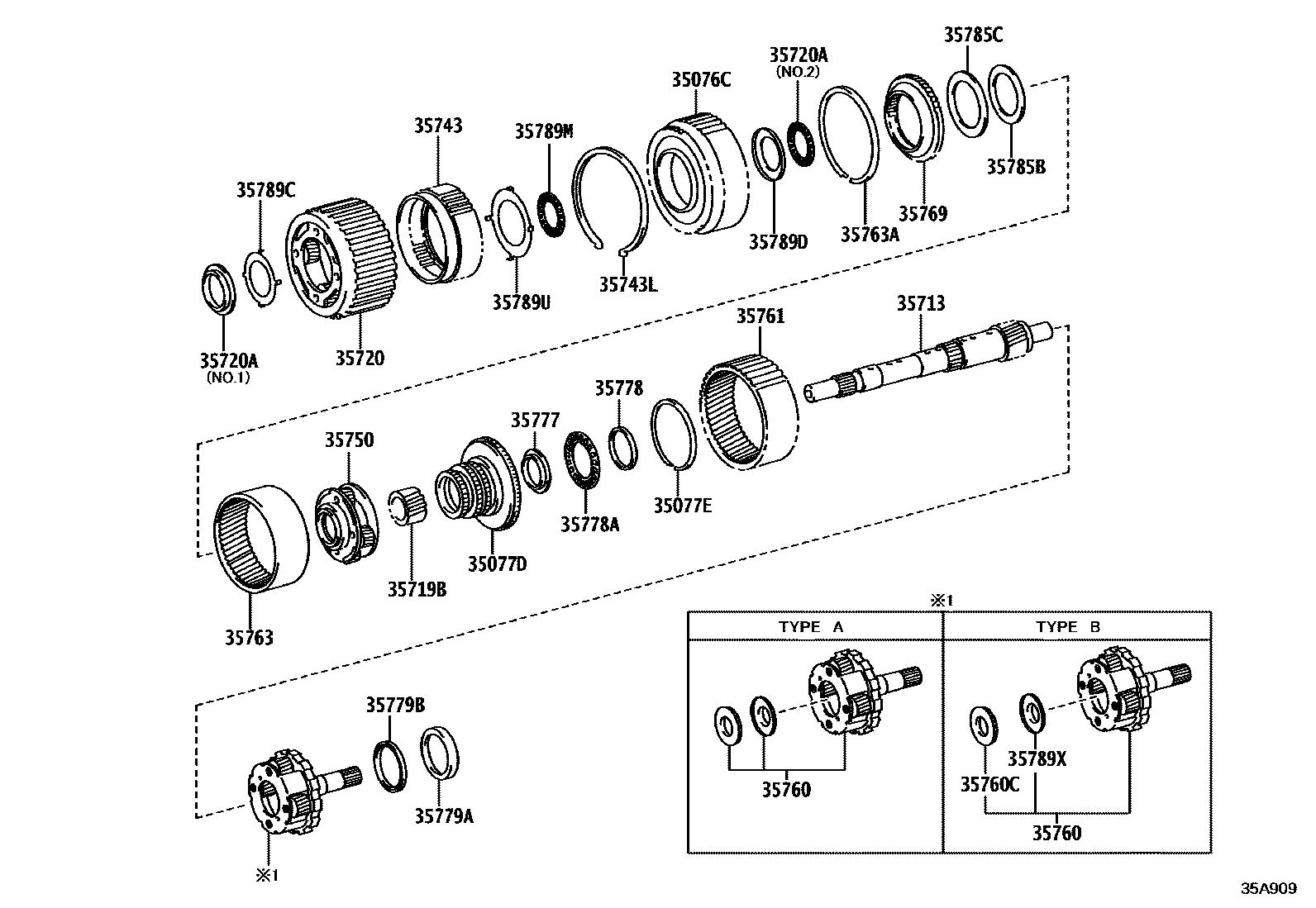 3510 — PLANETARY GEAR, REVERSE PISTON & COUNTER GEAR(ATM)
