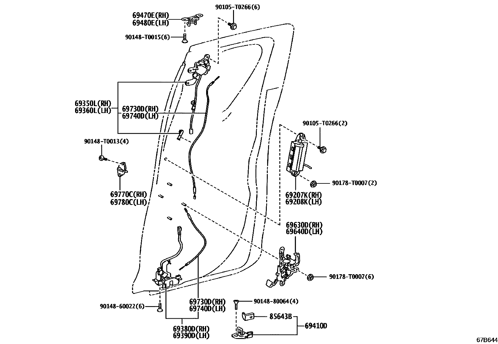 6756 — REAR DOOR LOCK & HANDLE