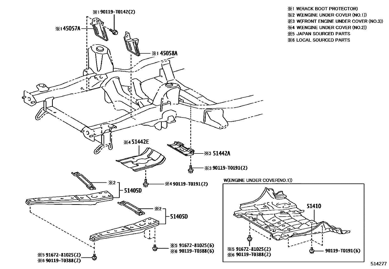 5152 — SUSPENSION CROSSMEMBER & UNDER COVER
