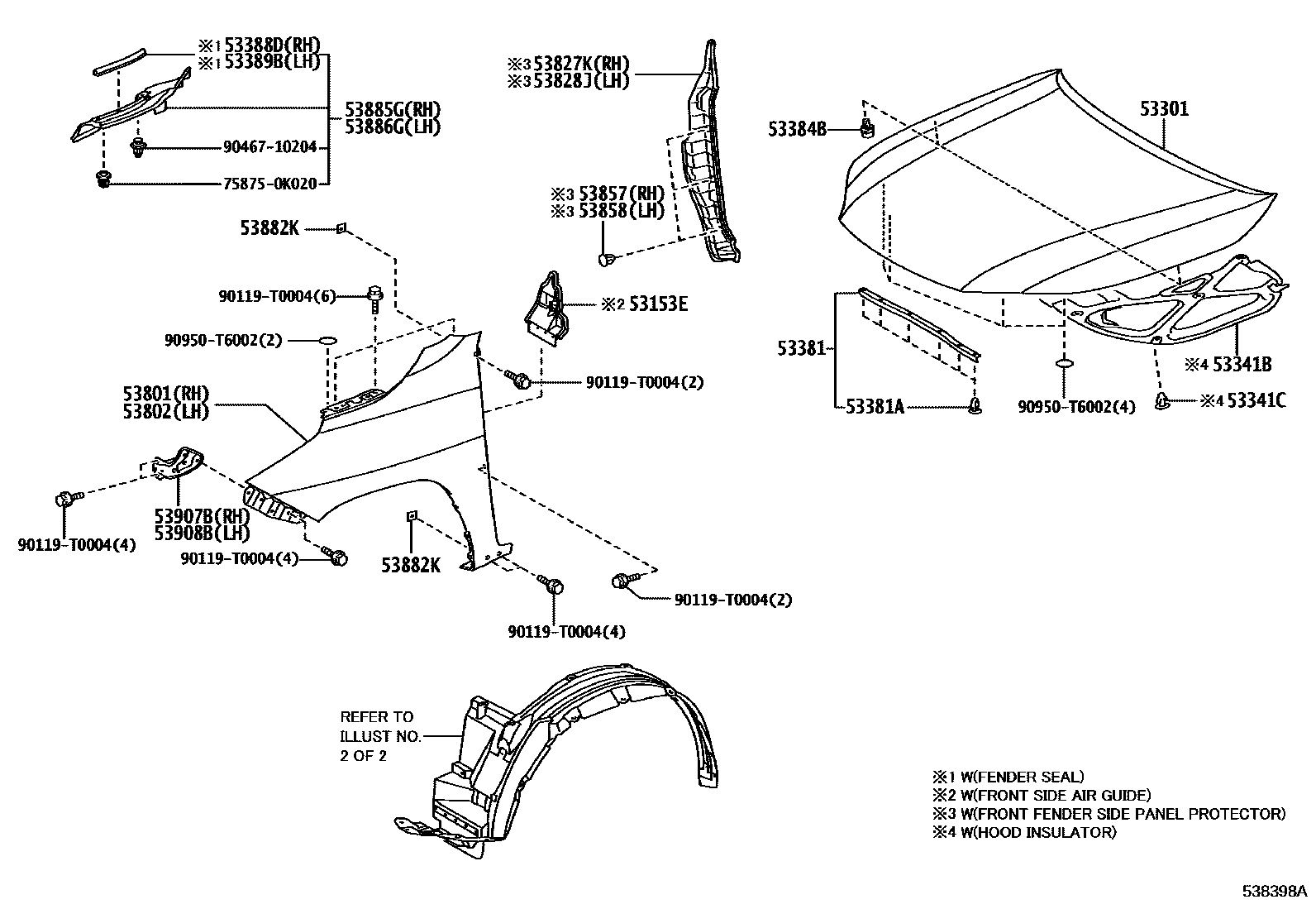 5353 — HOOD & FRONT FENDER