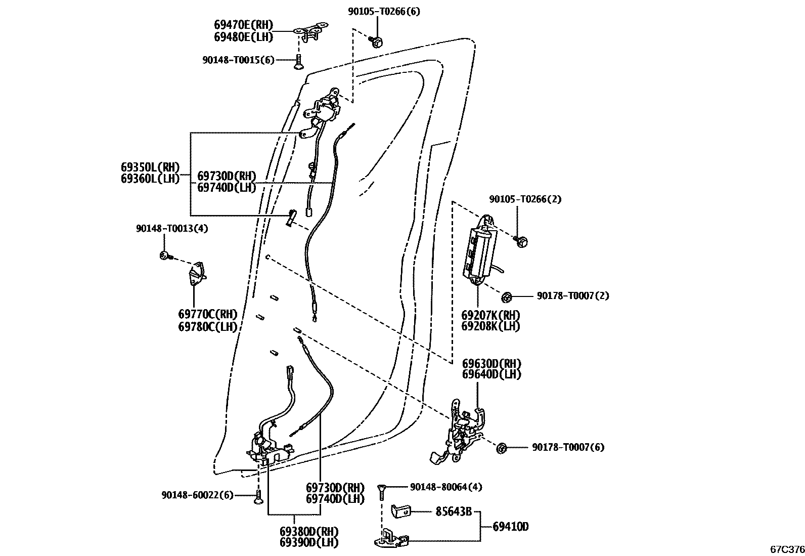 6756 — REAR DOOR LOCK & HANDLE