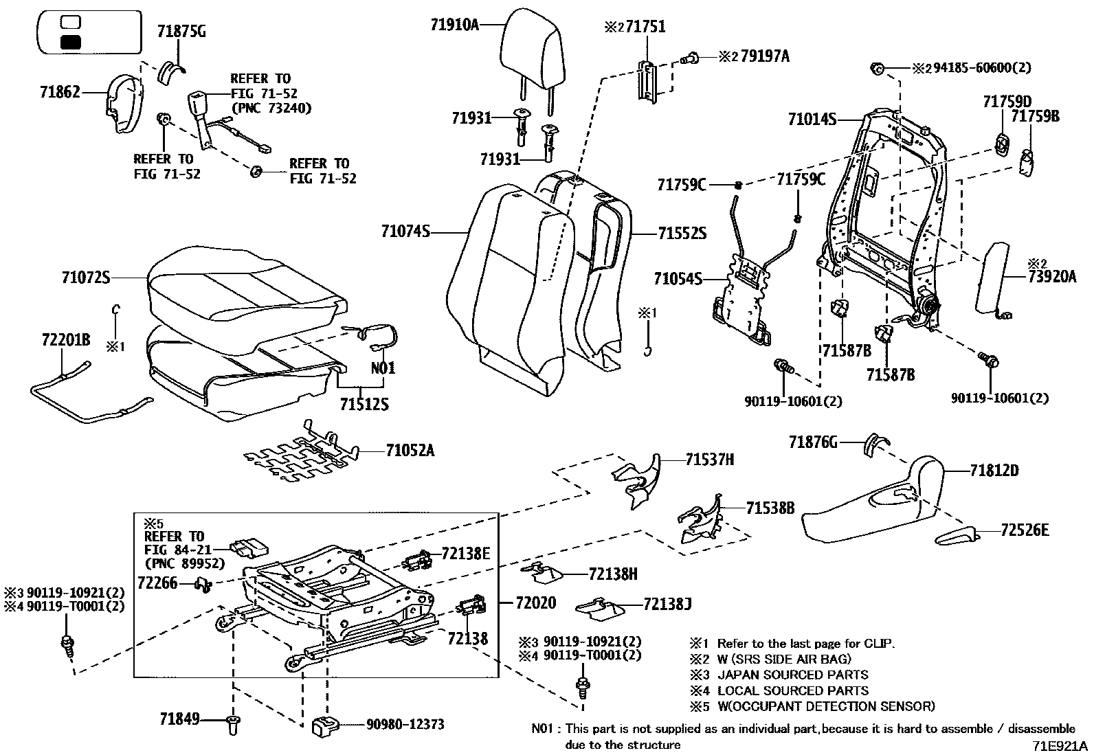 7151 — SEAT & SEAT TRACK