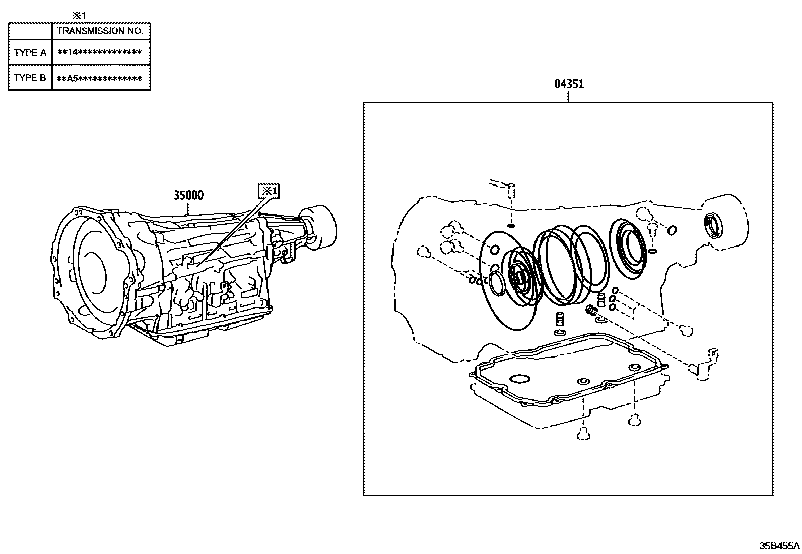3501 — TRANSAXLE OR TRANSMISSION ASSY & GASKET KIT (ATM)