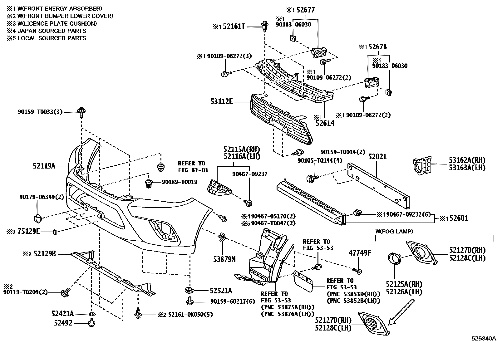5252 — FRONT BUMPER & BUMPER STAY