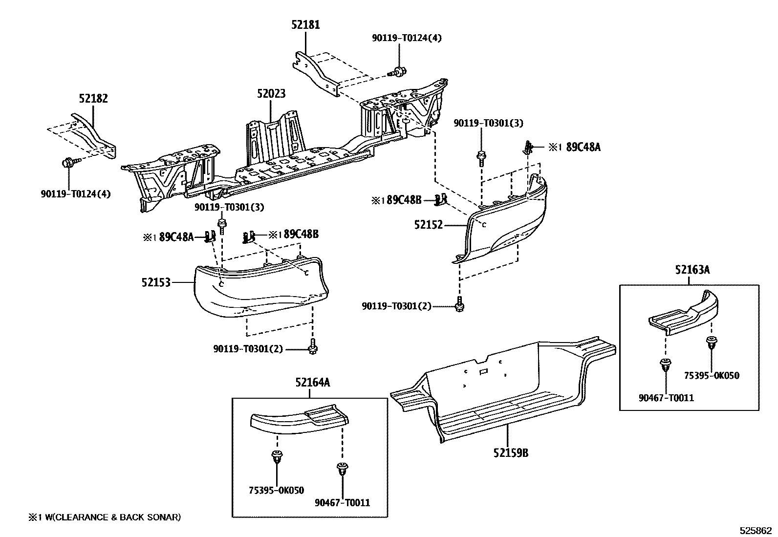 5253 — REAR BUMPER & BUMPER STAY