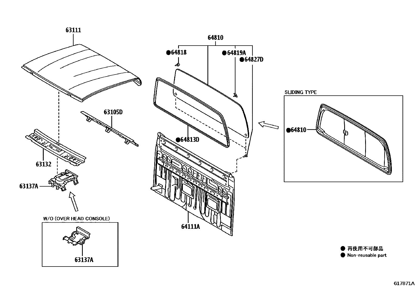 6153 — ROOF PANEL & BACK PANEL