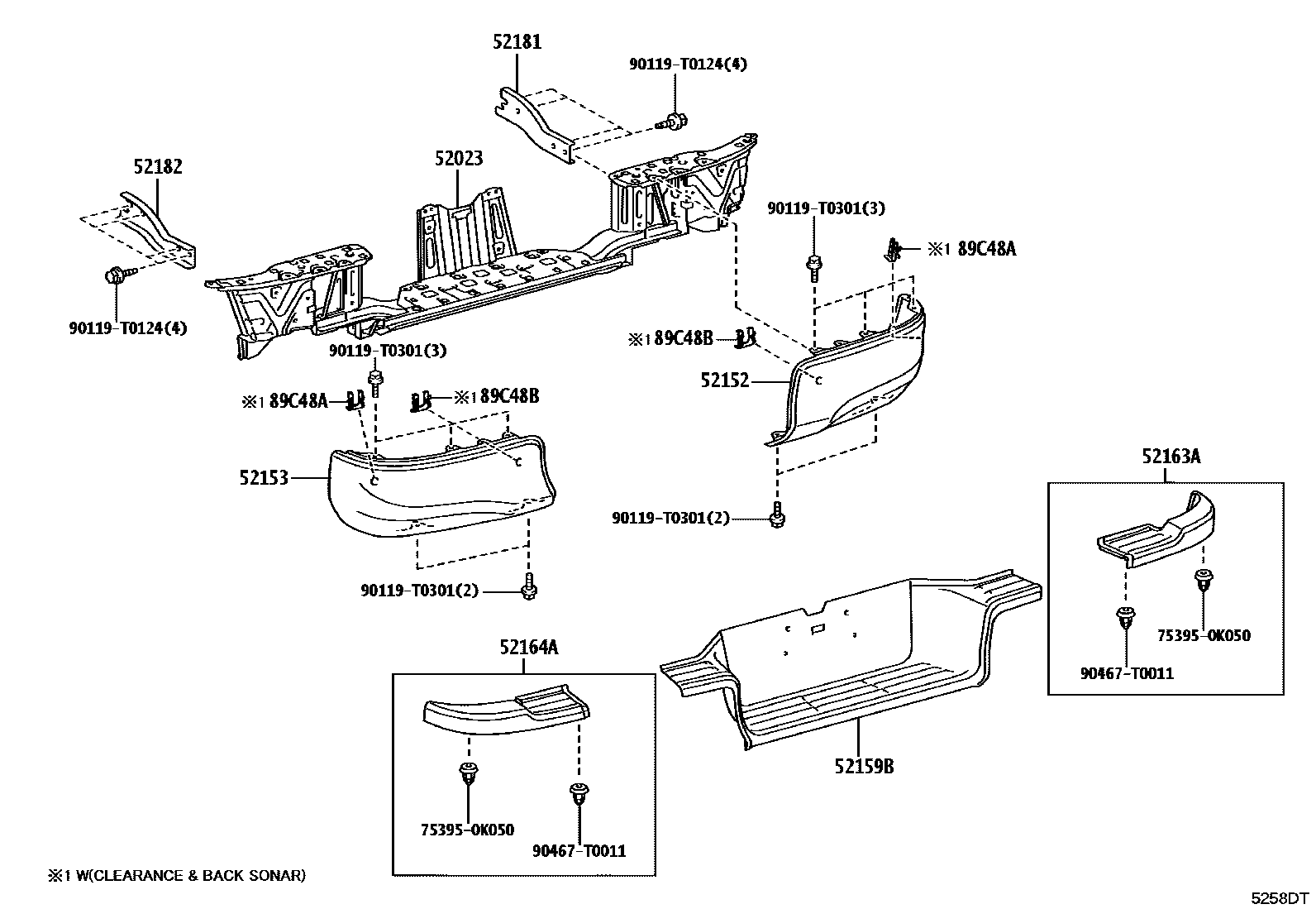 5253 — REAR BUMPER & BUMPER STAY