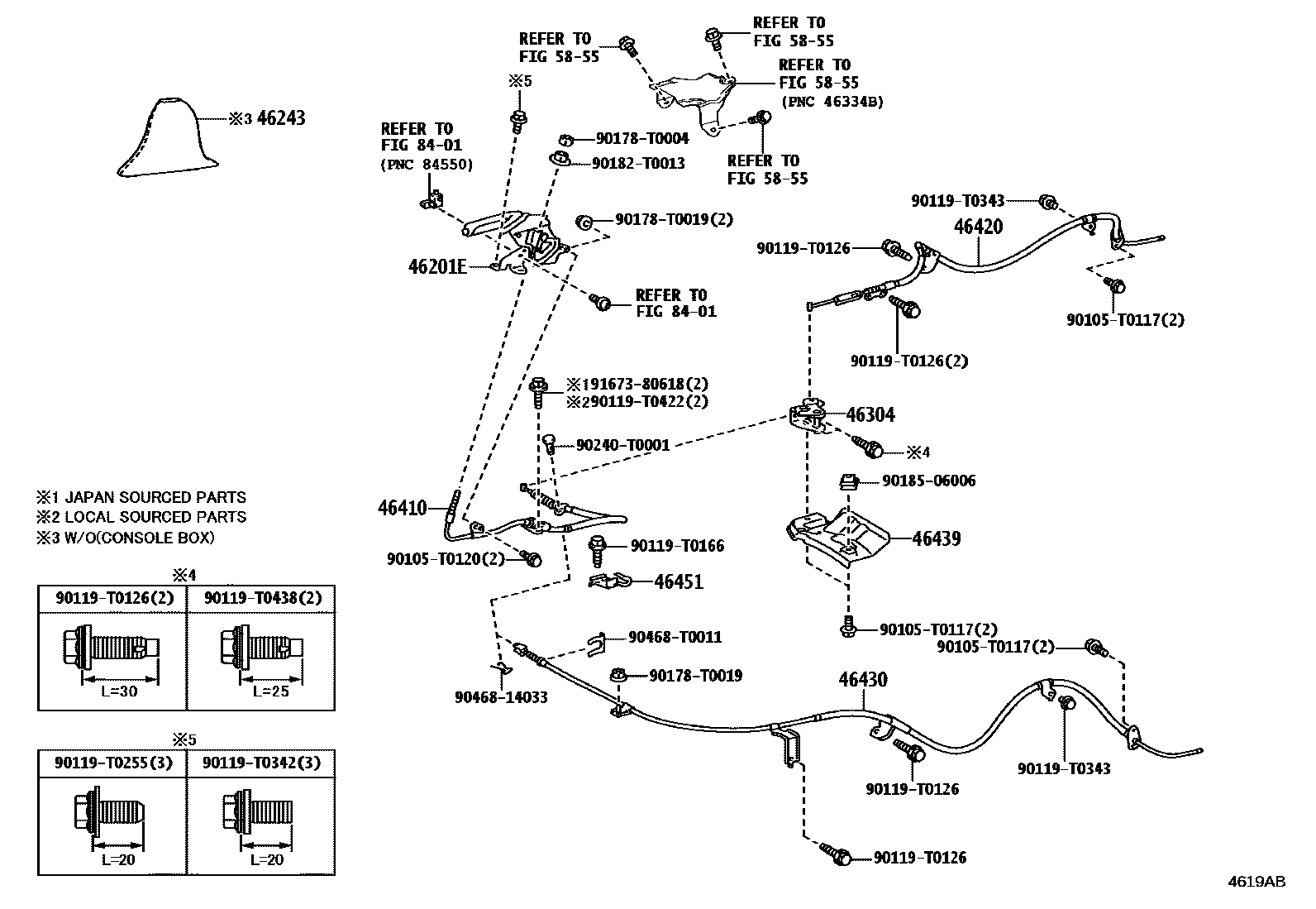 4601 — PARKING BRAKE & CABLE