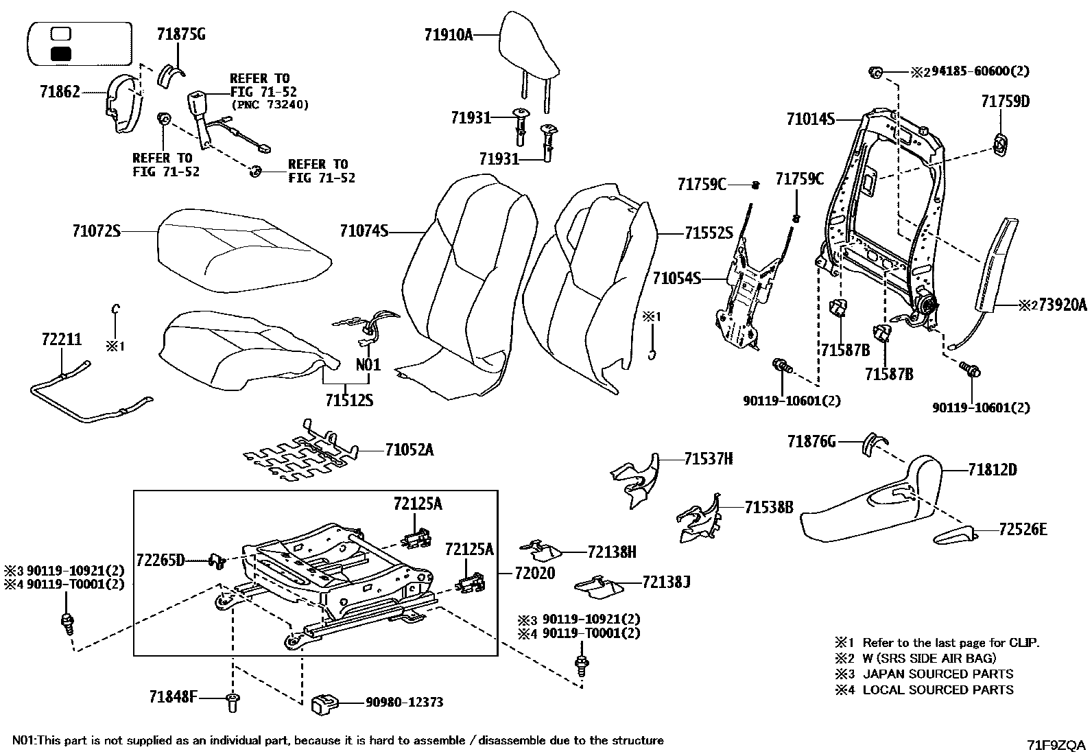 7151 — SEAT & SEAT TRACK
