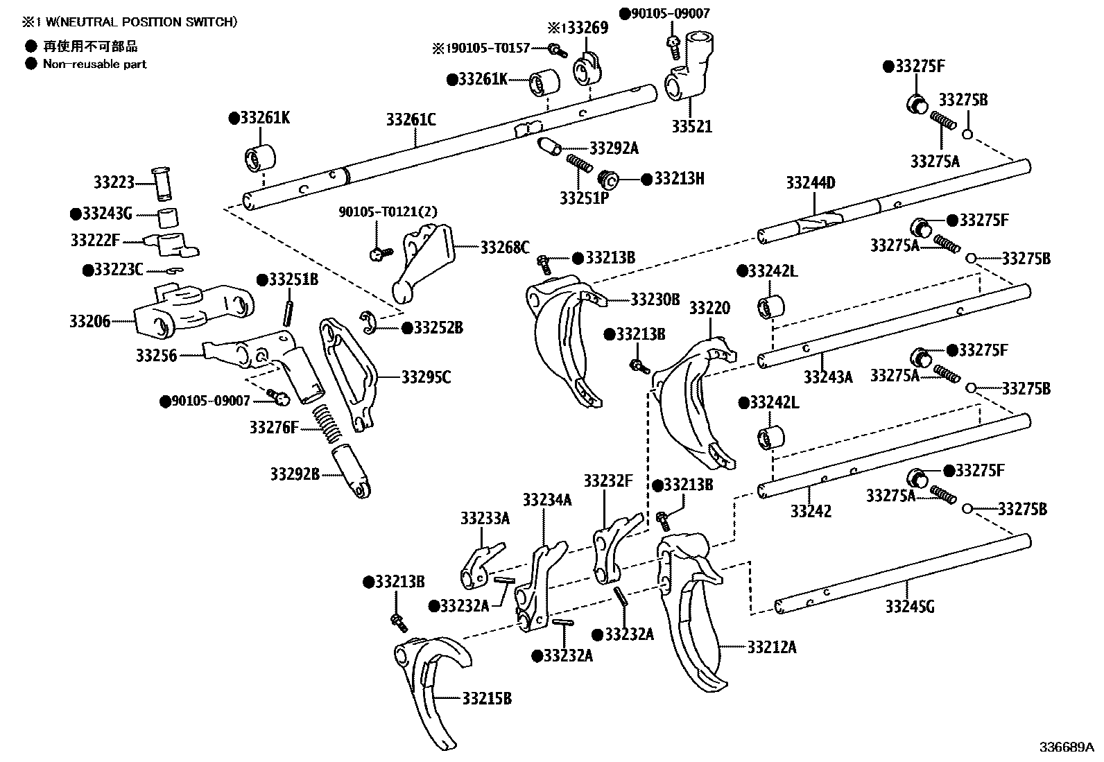 3307 — GEAR SHIFT FORK & LEVER SHAFT (MTM)