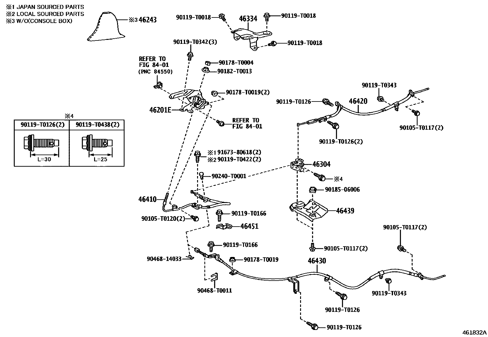 4601 — PARKING BRAKE & CABLE