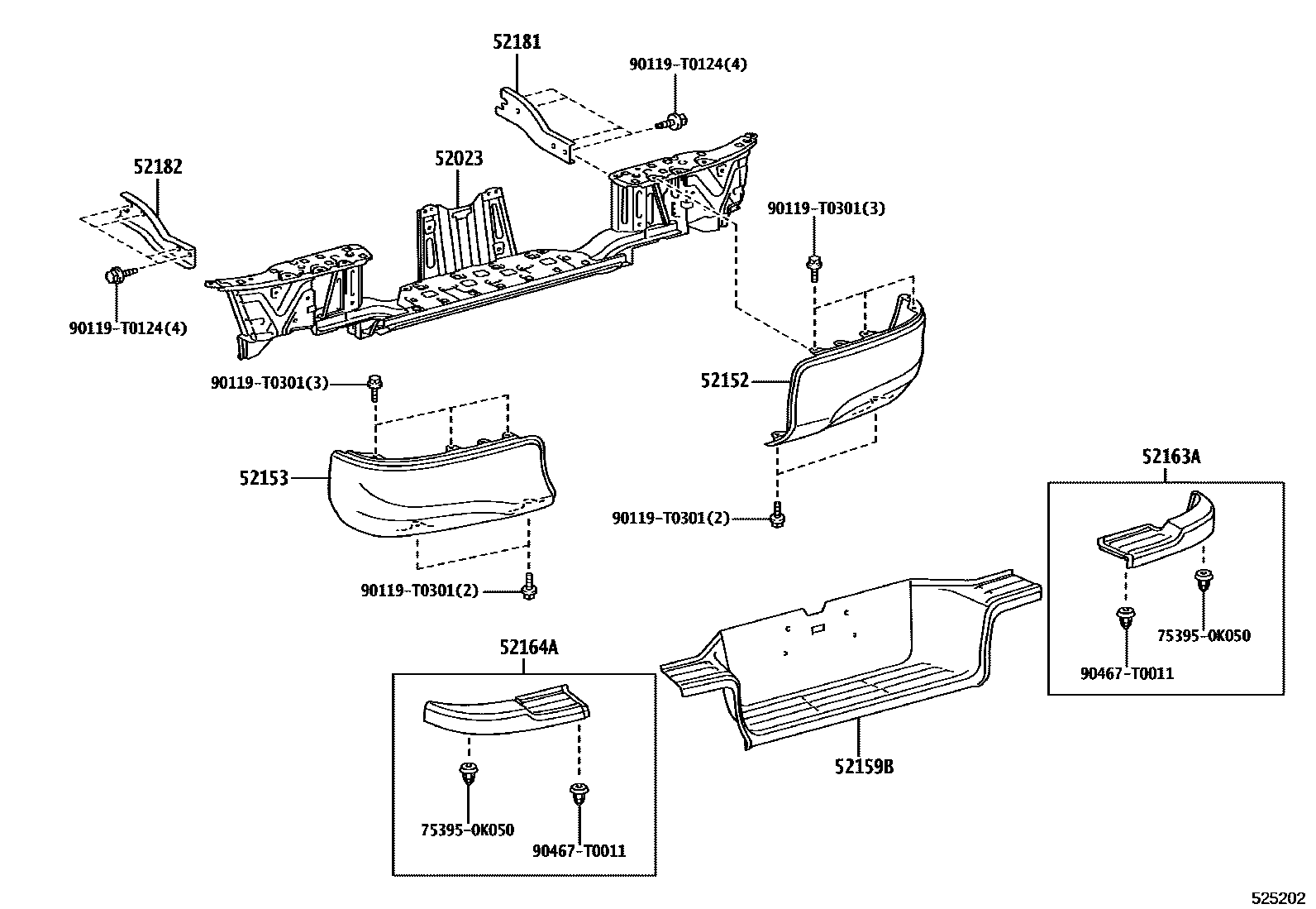 5253 — REAR BUMPER & BUMPER STAY
