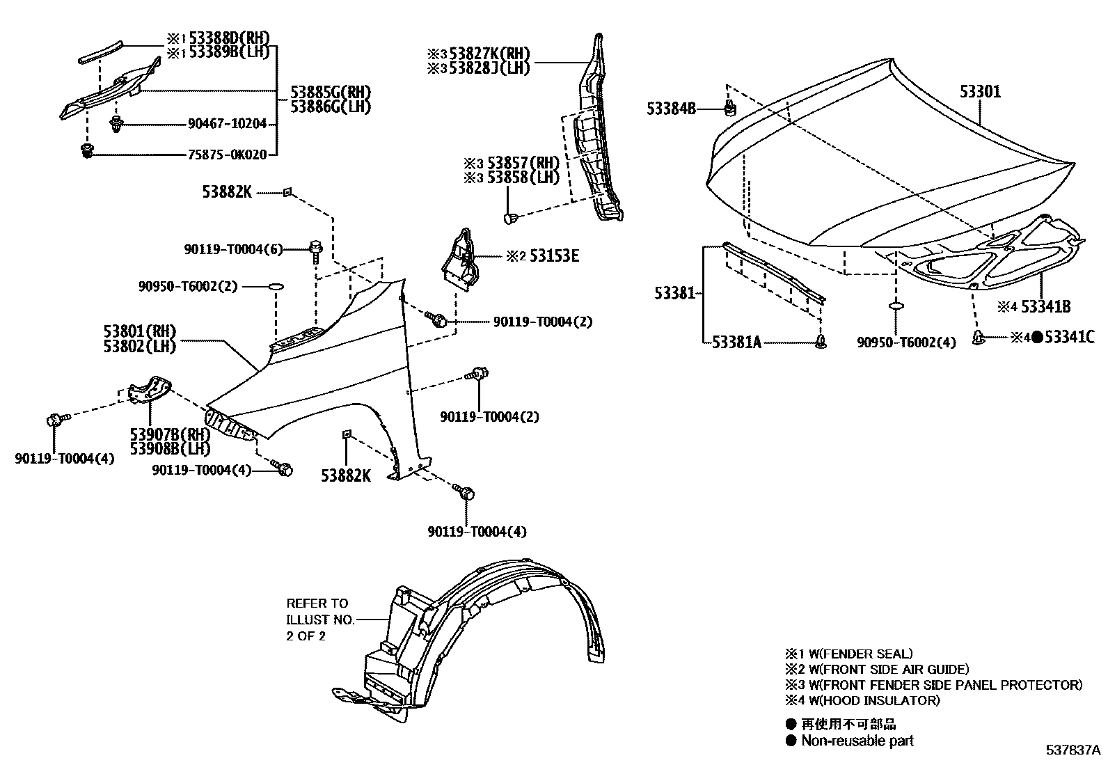 5353 — HOOD & FRONT FENDER