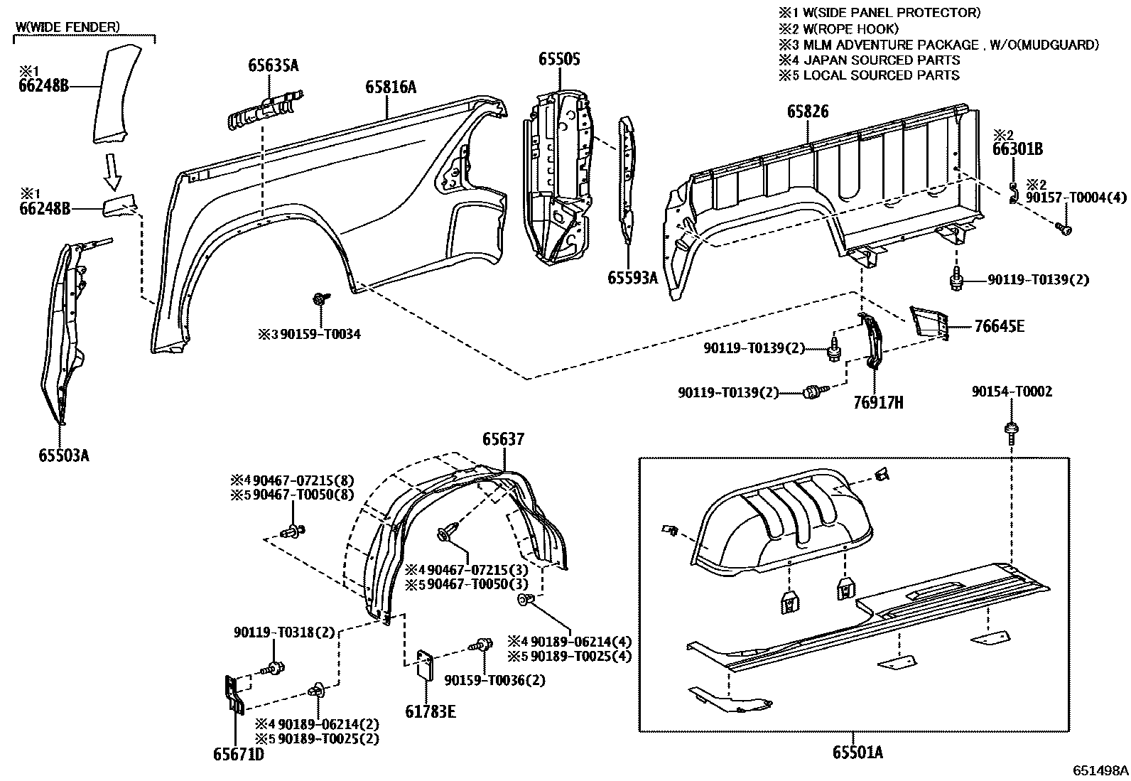 6554 — REAR BODY SIDE PANEL