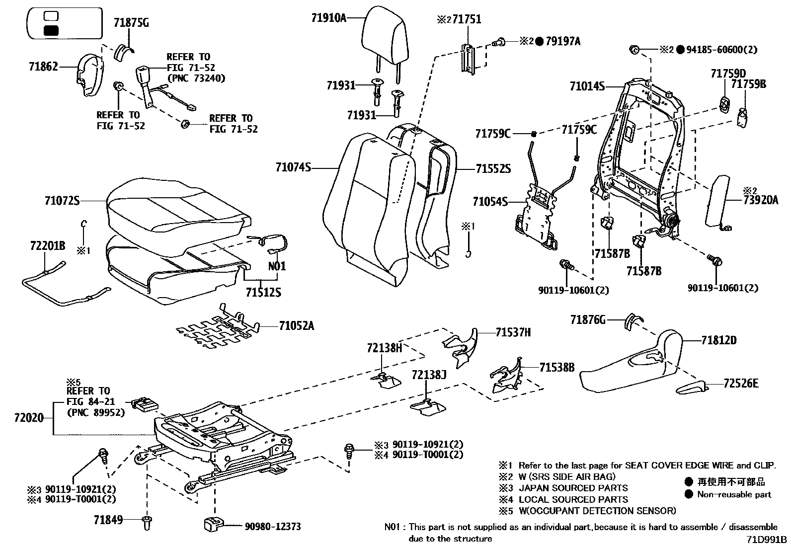 7151 — SEAT & SEAT TRACK