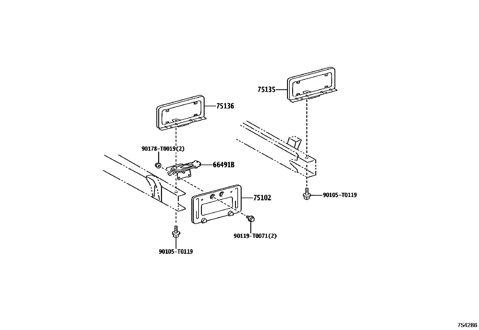 7554 — TOOL BOX & LICENSE PLATE BRACKET