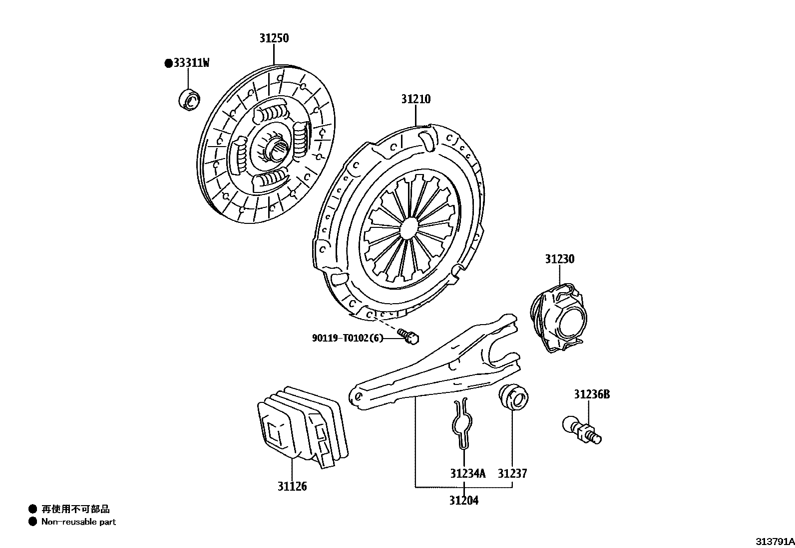 3101 — CLUTCH & RELEASE FORK
