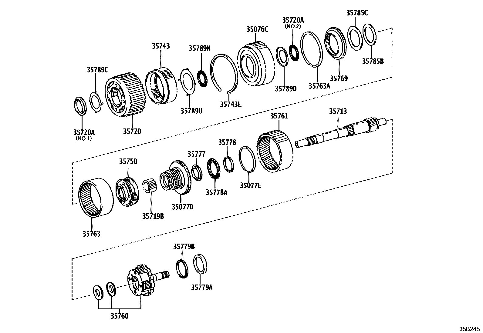 3510 — PLANETARY GEAR, REVERSE PISTON & COUNTER GEAR(ATM)