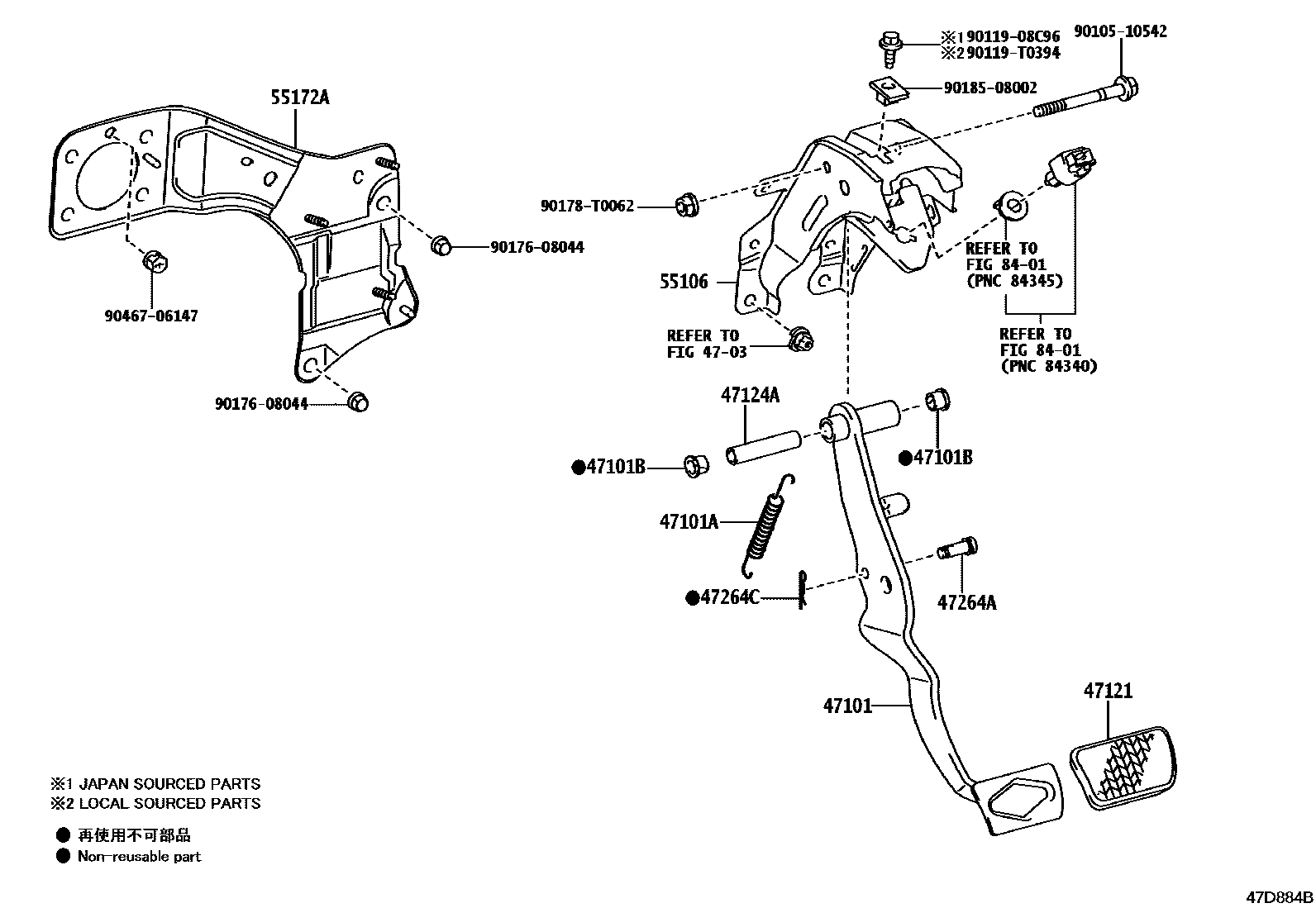 4701 — BRAKE PEDAL & BRACKET