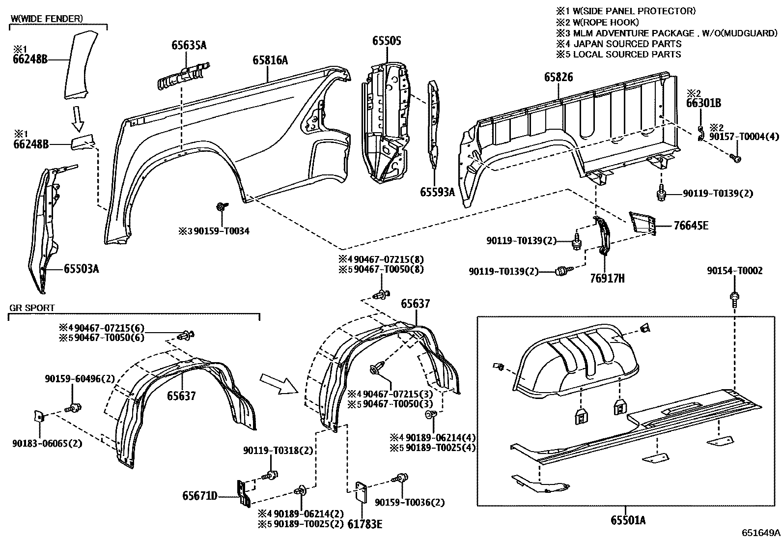 6554 — REAR BODY SIDE PANEL