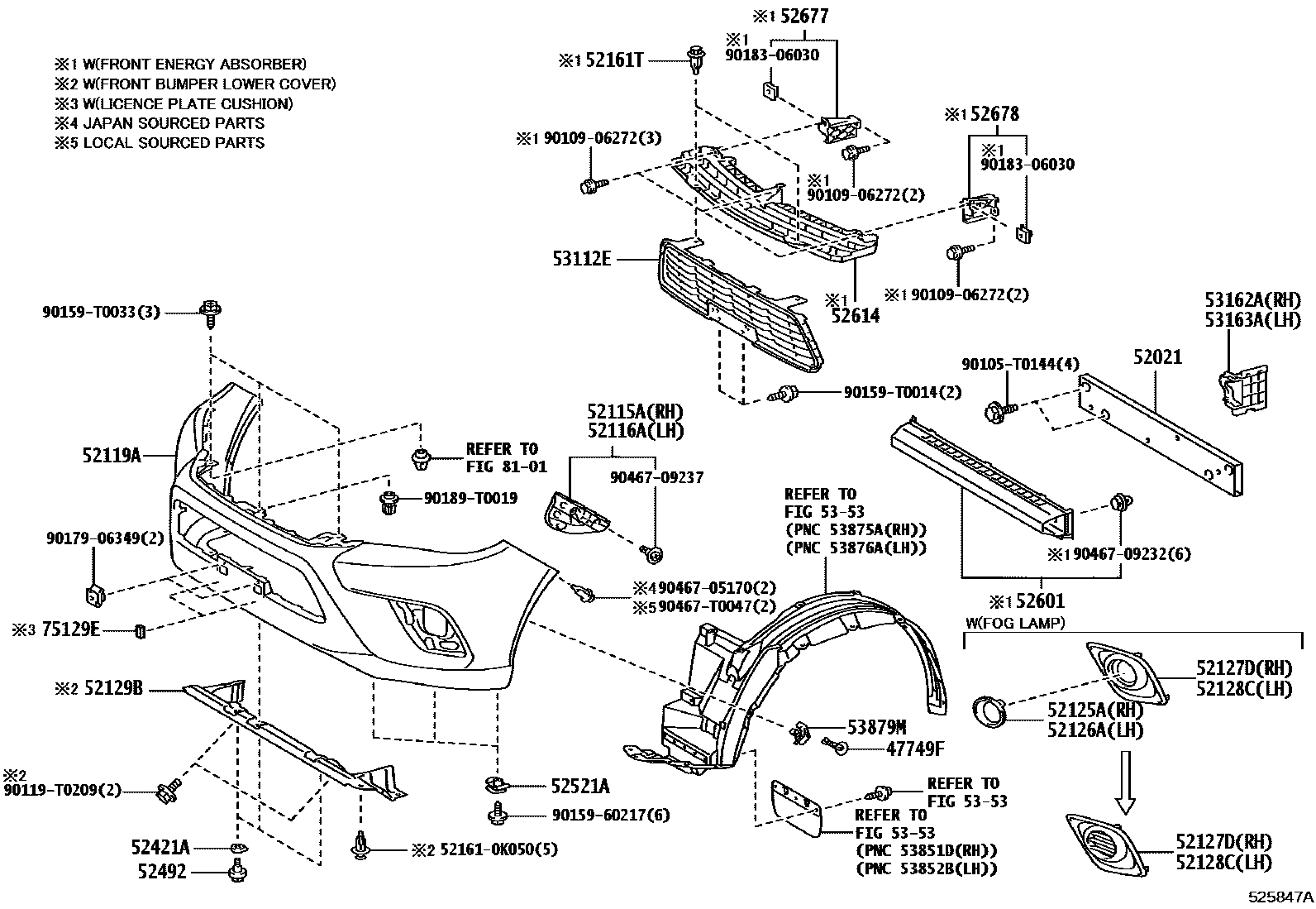 5252 — FRONT BUMPER & BUMPER STAY
