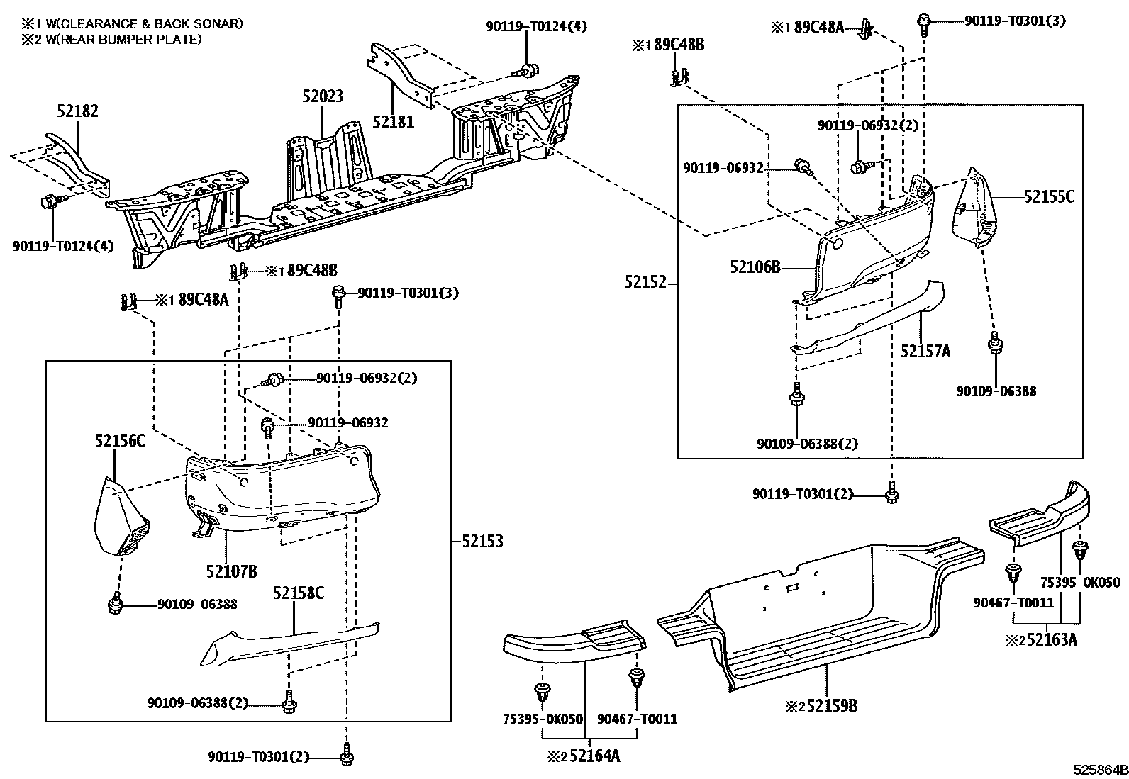 5253 — REAR BUMPER & BUMPER STAY