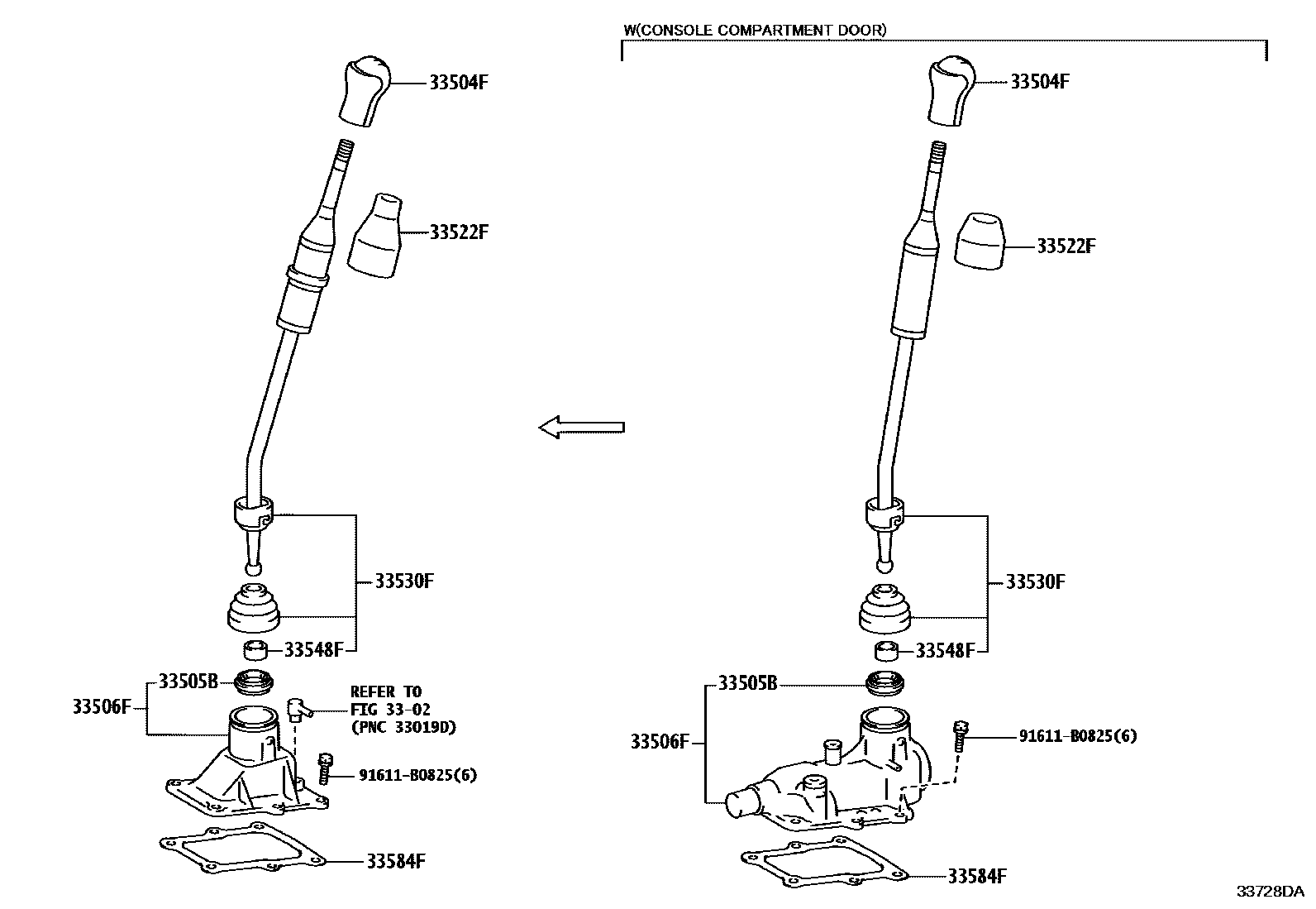 3312 — SHIFT LEVER & RETAINER