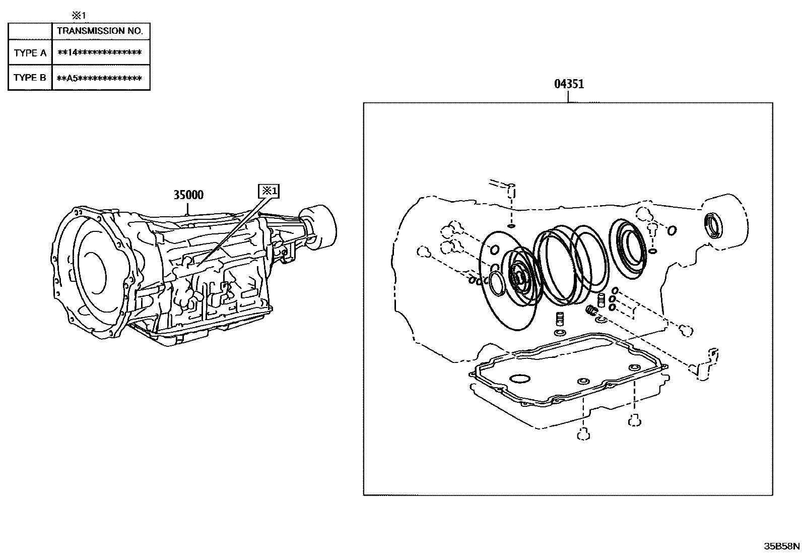 3501 — TRANSAXLE OR TRANSMISSION ASSY & GASKET KIT (ATM)