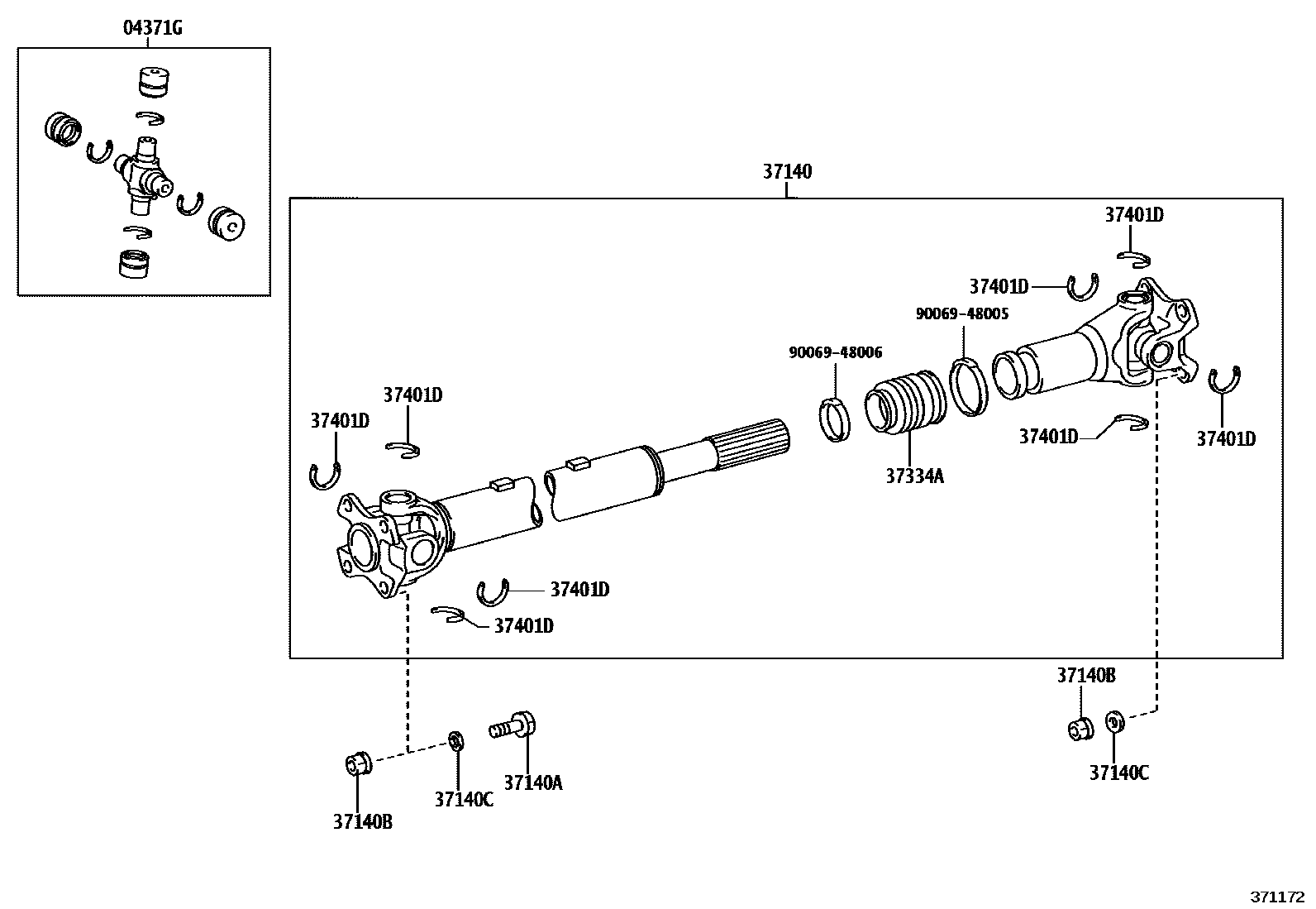 3701 — PROPELLER SHAFT & UNIVERSAL JOINT