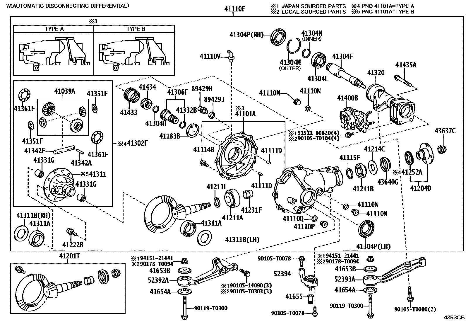 4301 — FRONT AXLE HOUSING & DIFFERENTIAL