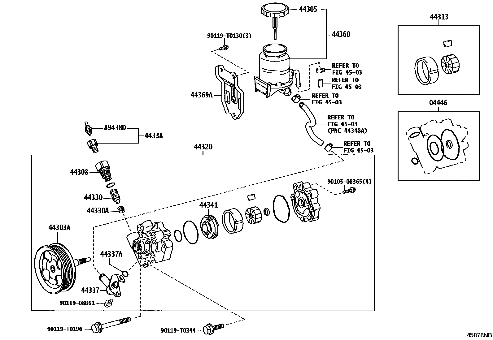 4502 — VANE PUMP & RESERVOIR (POWER STEERING)