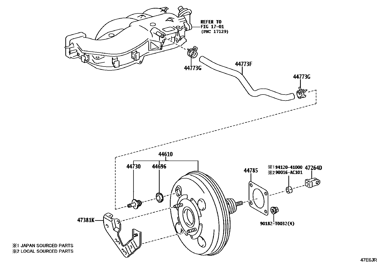 4703 — BRAKE BOOSTER & VACUUM TUBE