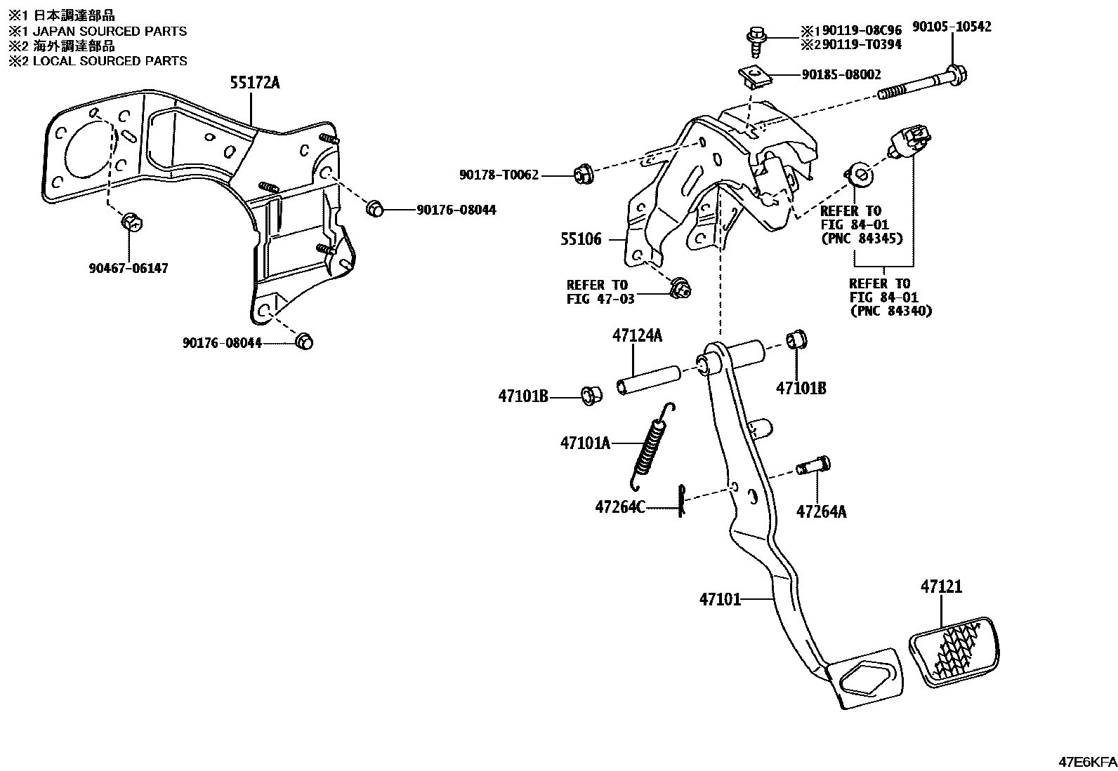 4701 — BRAKE PEDAL & BRACKET