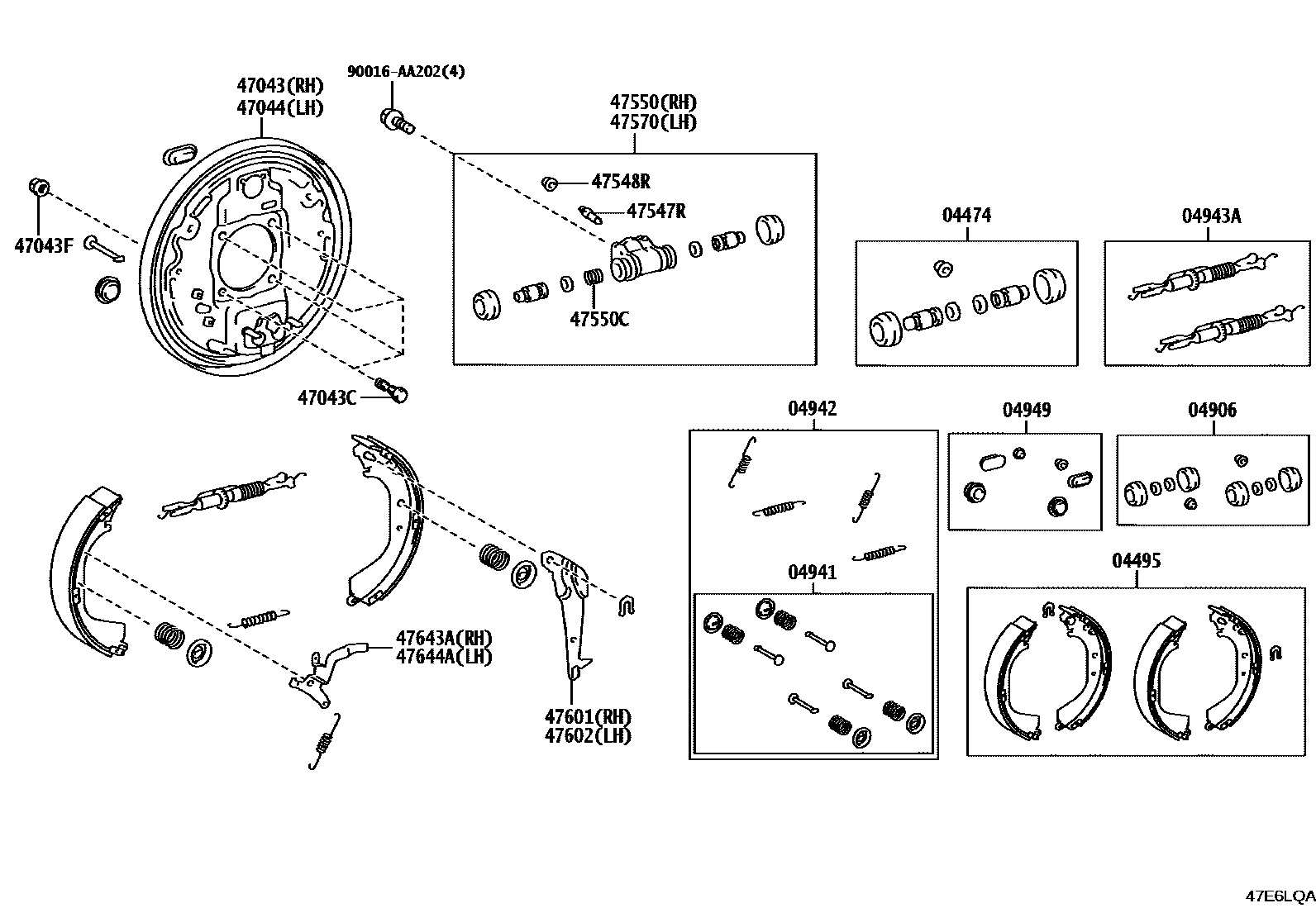 4706 — REAR DRUM BRAKE WHEEL CYLINDER & BACKING PLATE