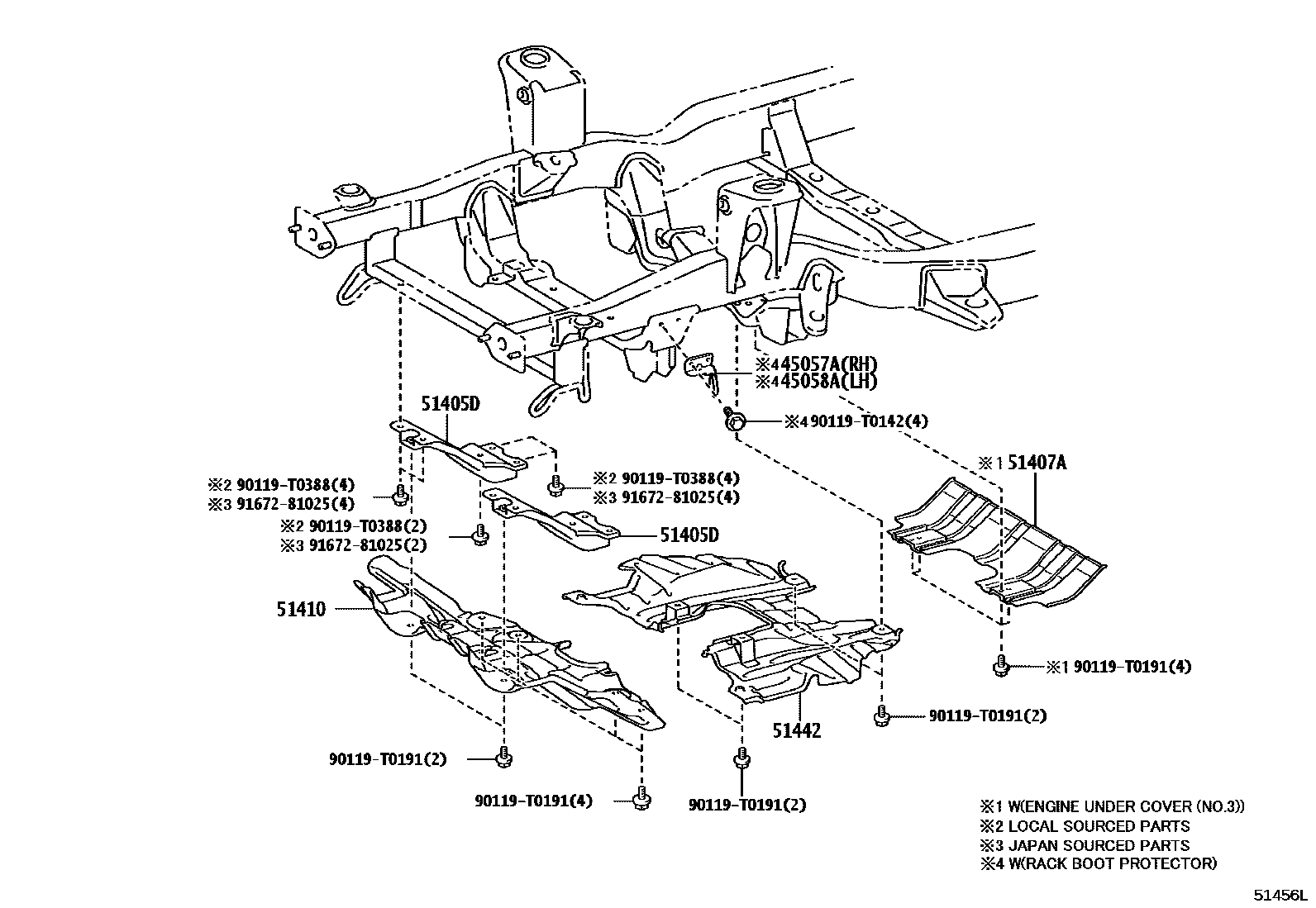 5152 — SUSPENSION CROSSMEMBER & UNDER COVER