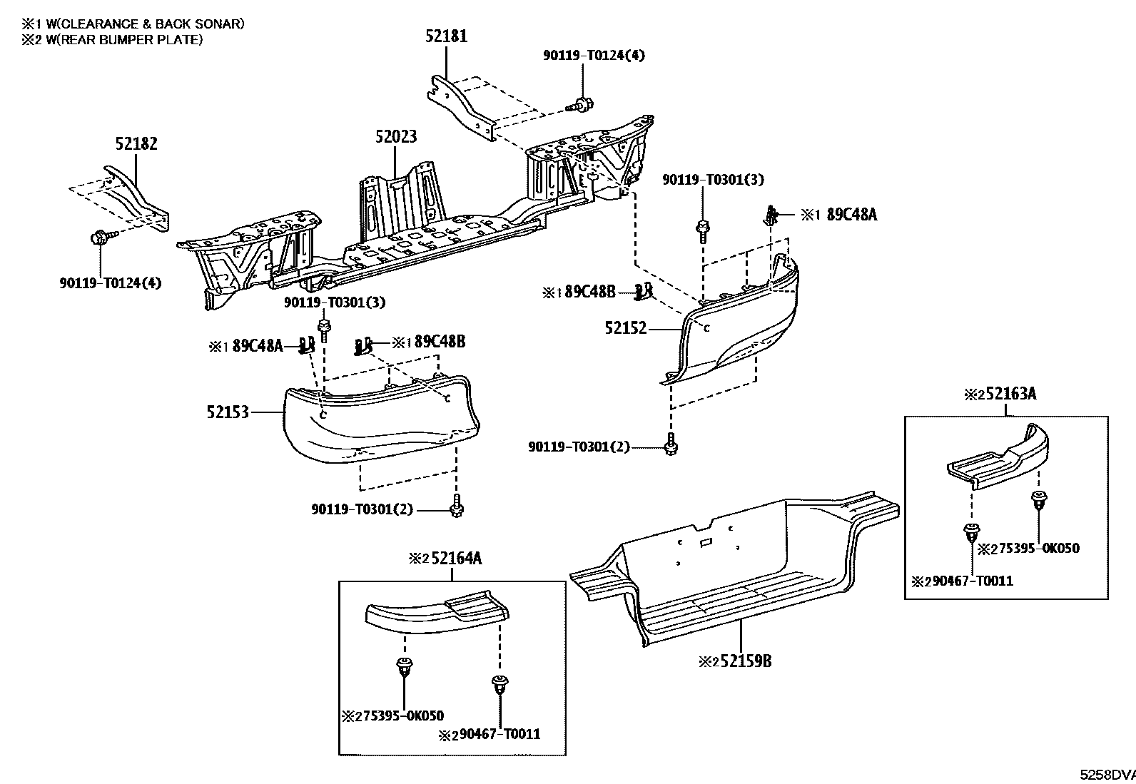 5253 — REAR BUMPER & BUMPER STAY