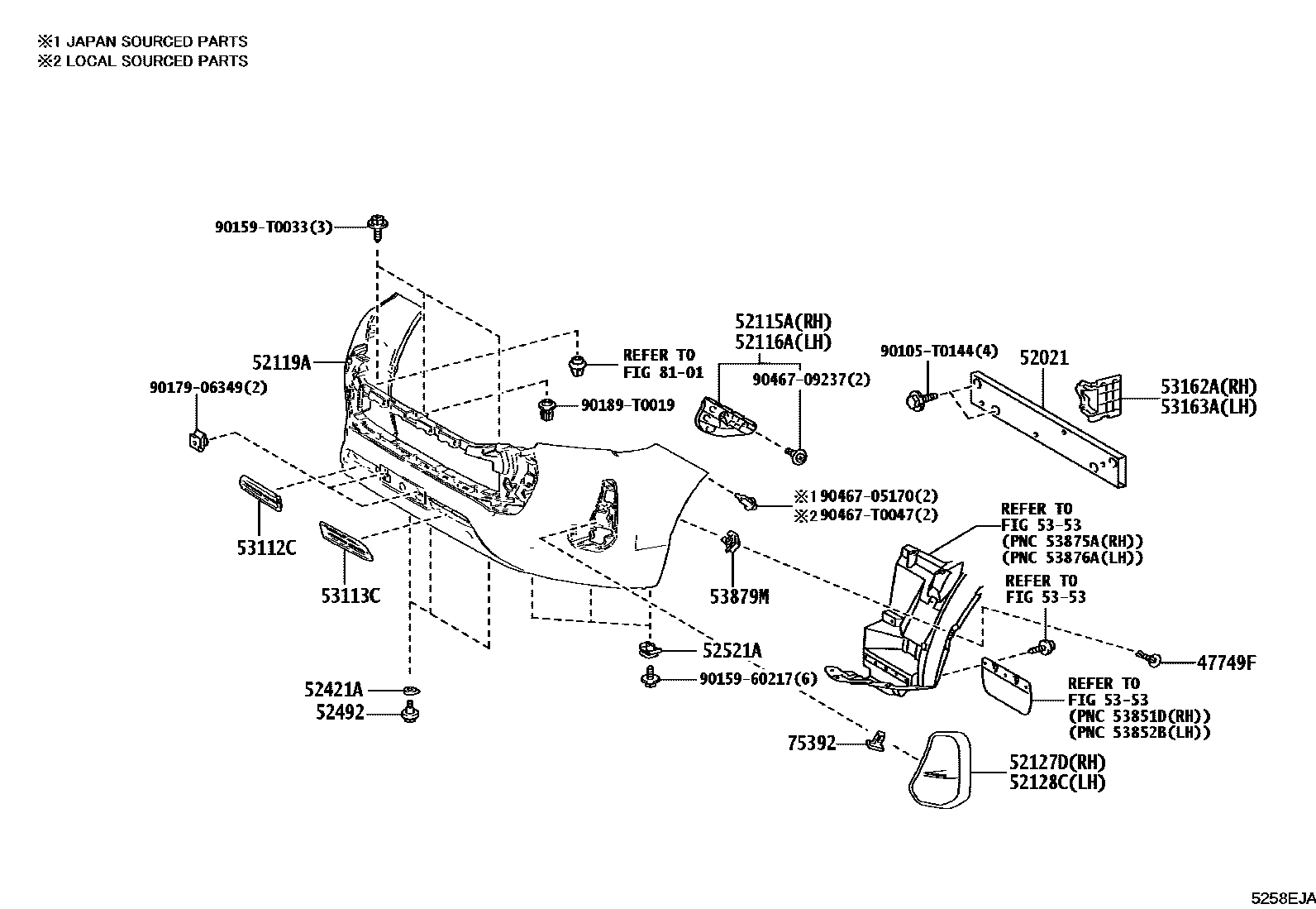 5252 — FRONT BUMPER & BUMPER STAY