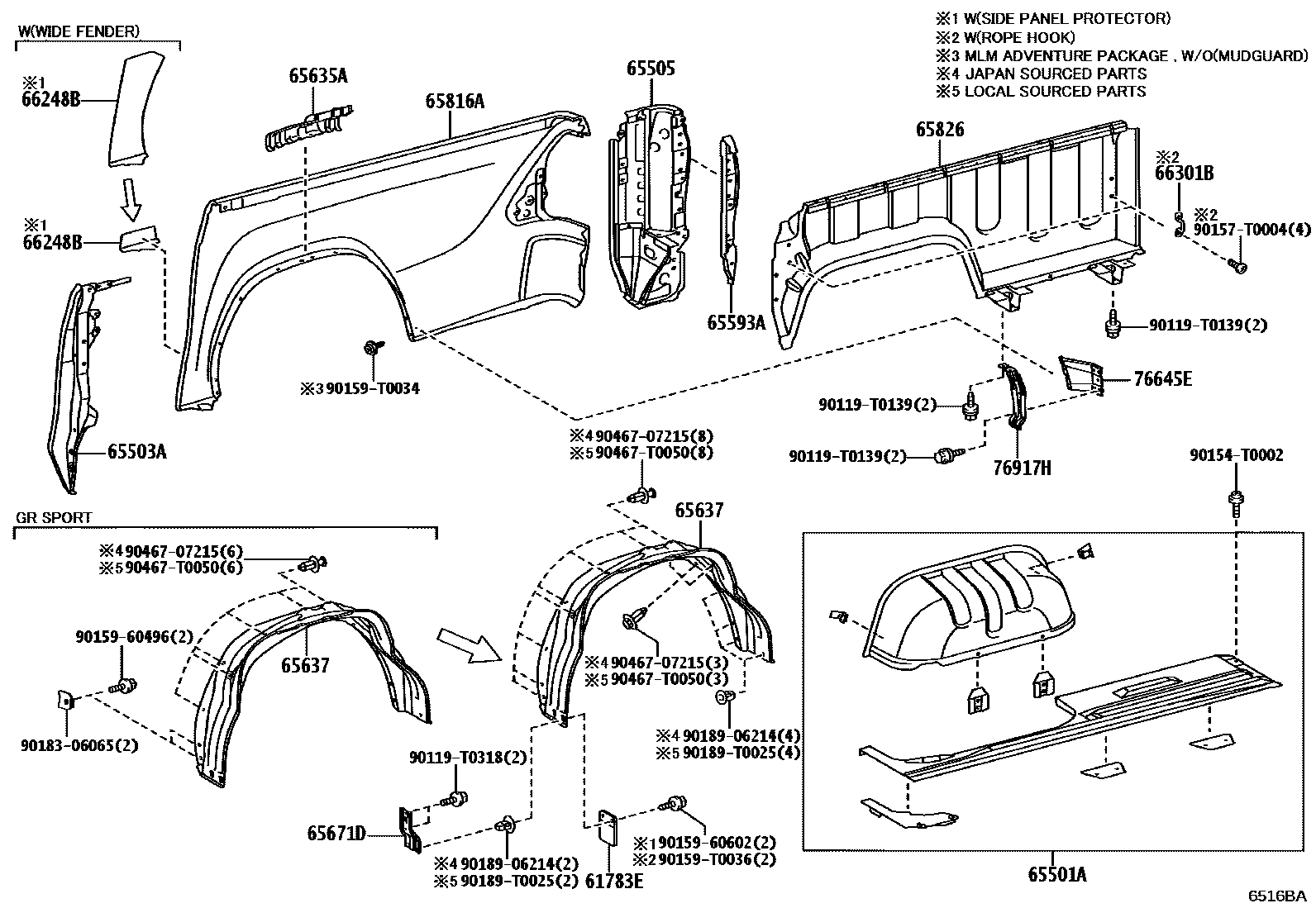 6554 — REAR BODY SIDE PANEL