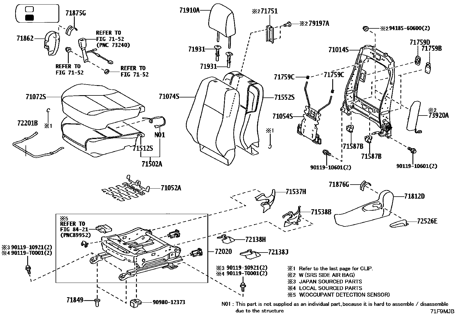 7151 — SEAT & SEAT TRACK