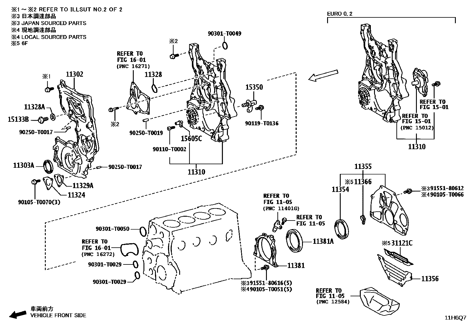 1106 — TIMING GEAR COVER & REAR END PLATE