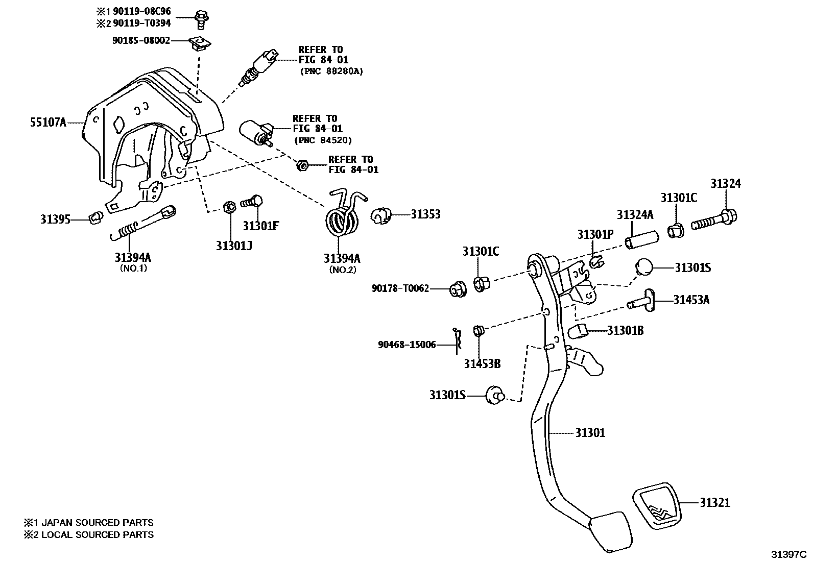 3102 — CLUTCH PEDAL & FLEXIBLE HOSE